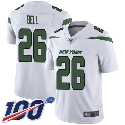 New York Jets Limited White Men LeVeon Bell Road Jersey NFL Football 26 100th Season Vapor Untouchable